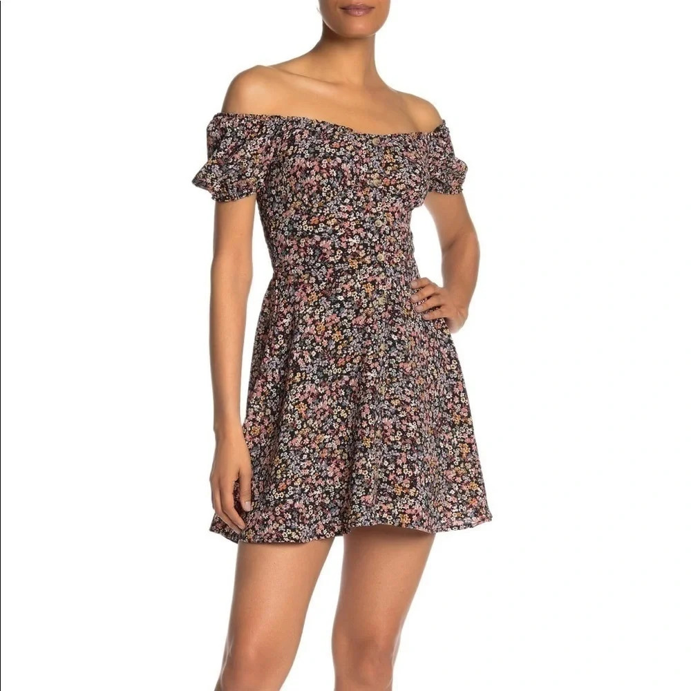 Bailey Blue Emma Puff Sleeve Floral Mini Dress​​​​​​​​​